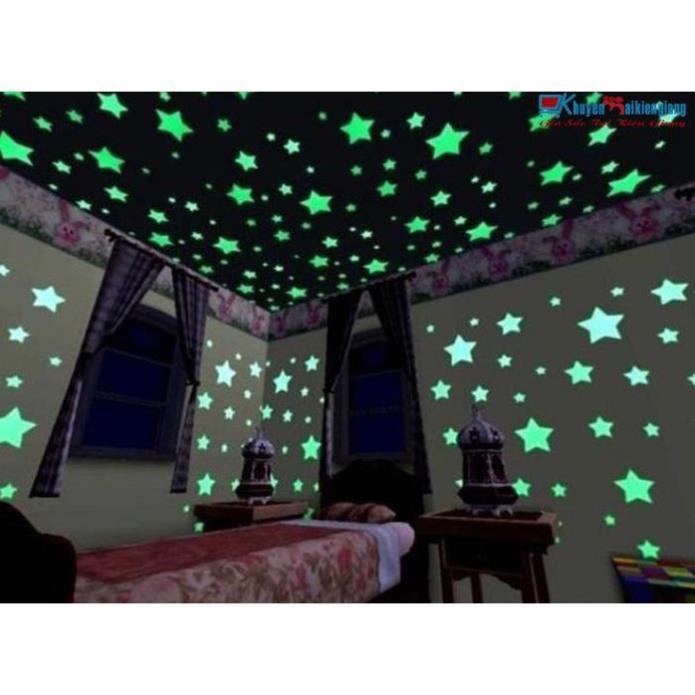 Combo 100 gói sao dạ quang phát sáng