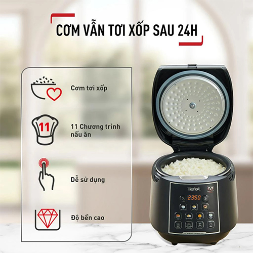 Nồi cơm điện tử Tefal EasyRice Max 1.8 lít RK737868 - Hàng chính hãng