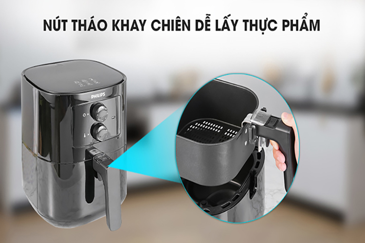 Nồi Chiên Không Dầu Philips HD9200/90 (4.1 Lít) - Hàng Chính Hãng