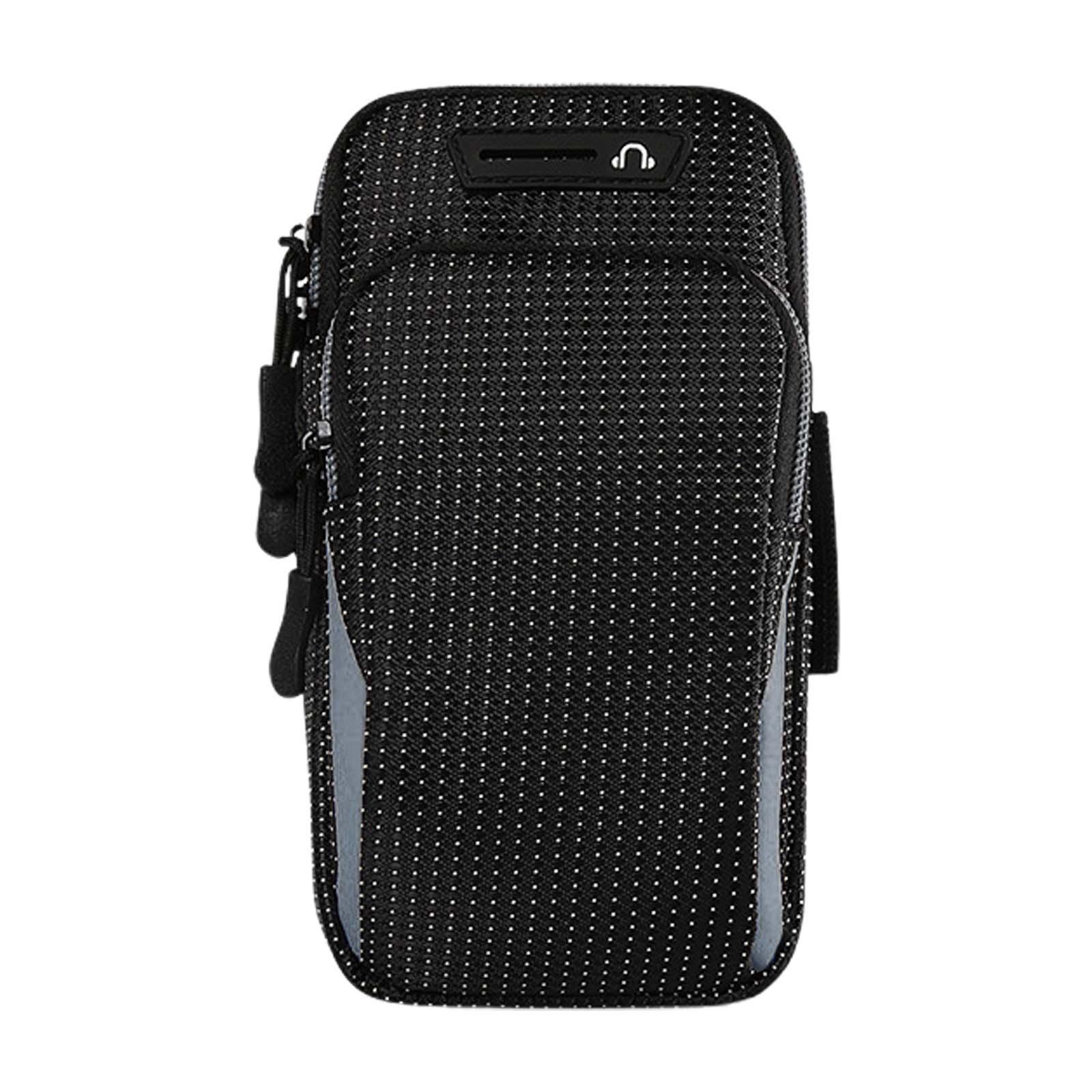 Phone Arm Band Bag Phone Wristband Cellphone Holder with Earphone Hole Wrist Pouch Sports Arm Bag for Running Exercise Workout Hiking Travel