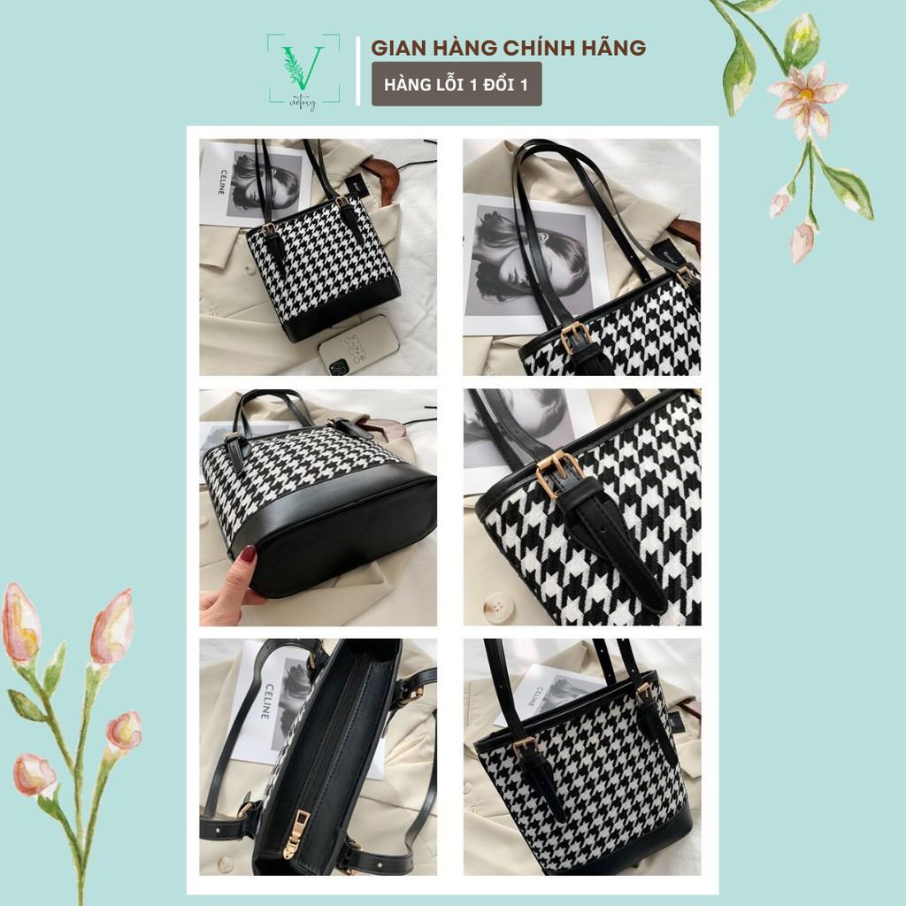 Túi Tote vải, túi xách nữ kẹp nách đeo chéo thời trang công sở Retro Cho Nữ SKU: 081 - VICTORY BAG STORE