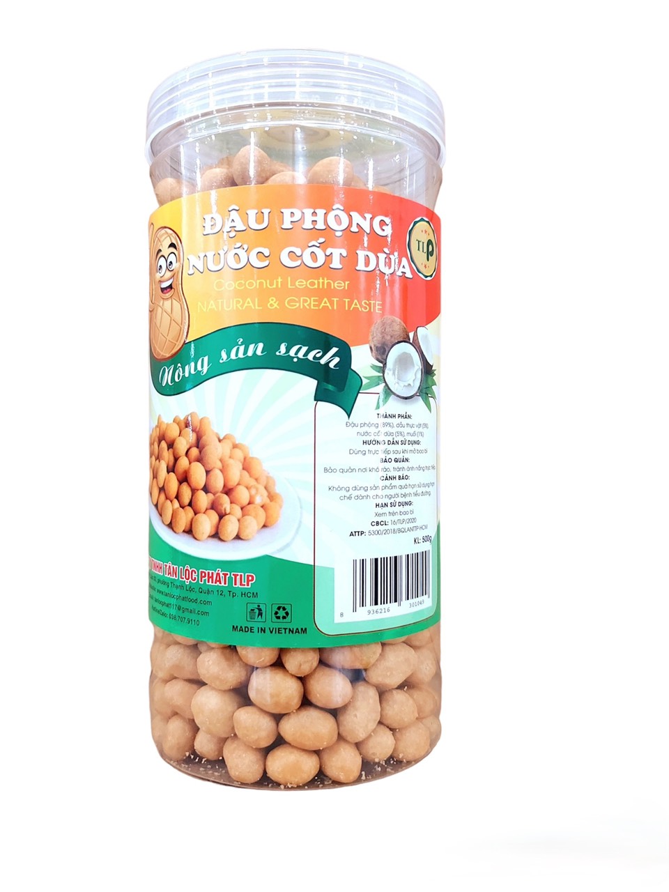 ĐẬU PHỘNG CỐT DỪA TÂN LỘC PHÁT COMBO 1KG - MỖI HŨ 500G