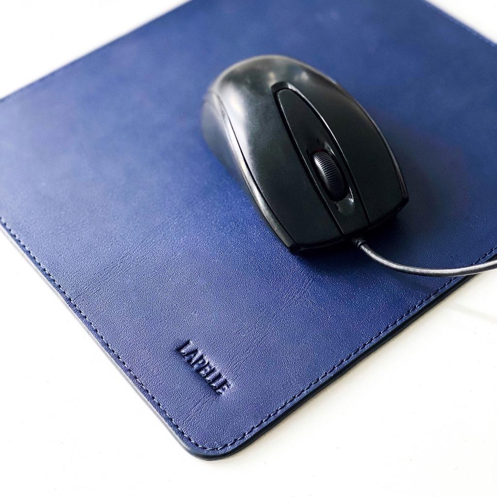 Bàn di chuột, miếng lót chuột bằng da bò thật kích thước 21.5 x 25 cm - Mouse Pads Leather LAPELLE