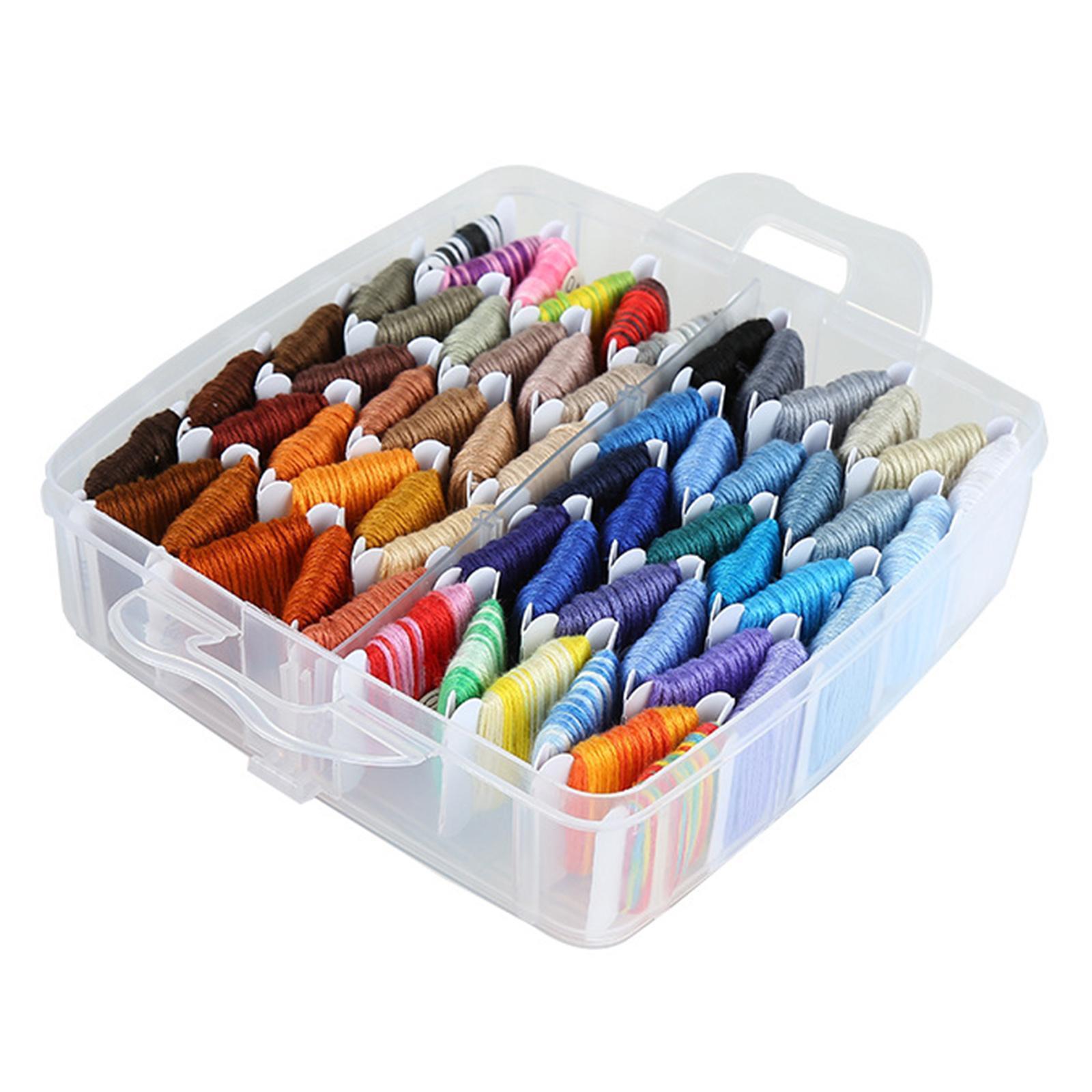 Clear Plastic Storage Box, Tool Box, Sewing Box Organizer, Multipurpose Organizer, Portable Handled Storage Case for Art Craft