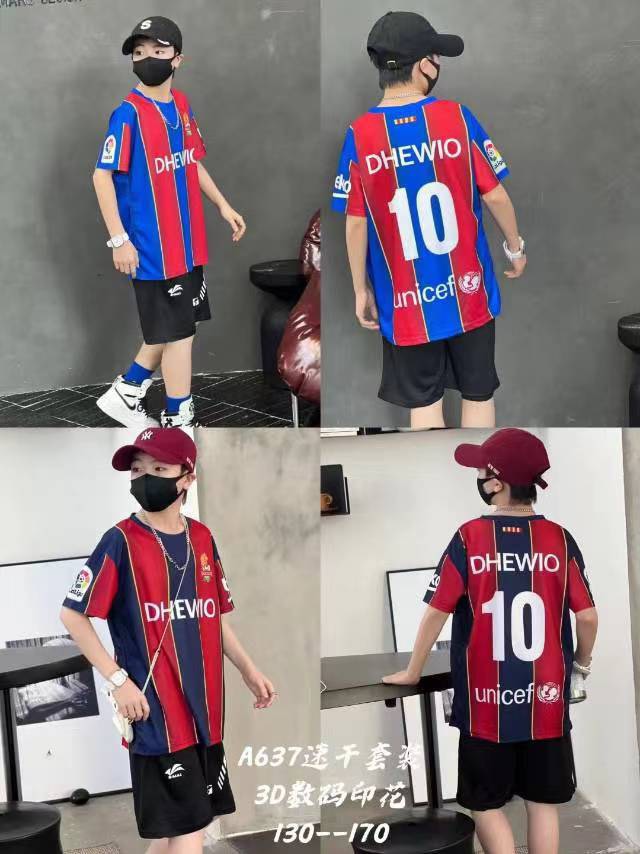 Bộ thể thao bé trai size đại 7-14 tuổi in chữ và số 10 kiểu dáng khỏe khoắn thời trang hàng Quảng Châu cao cấp