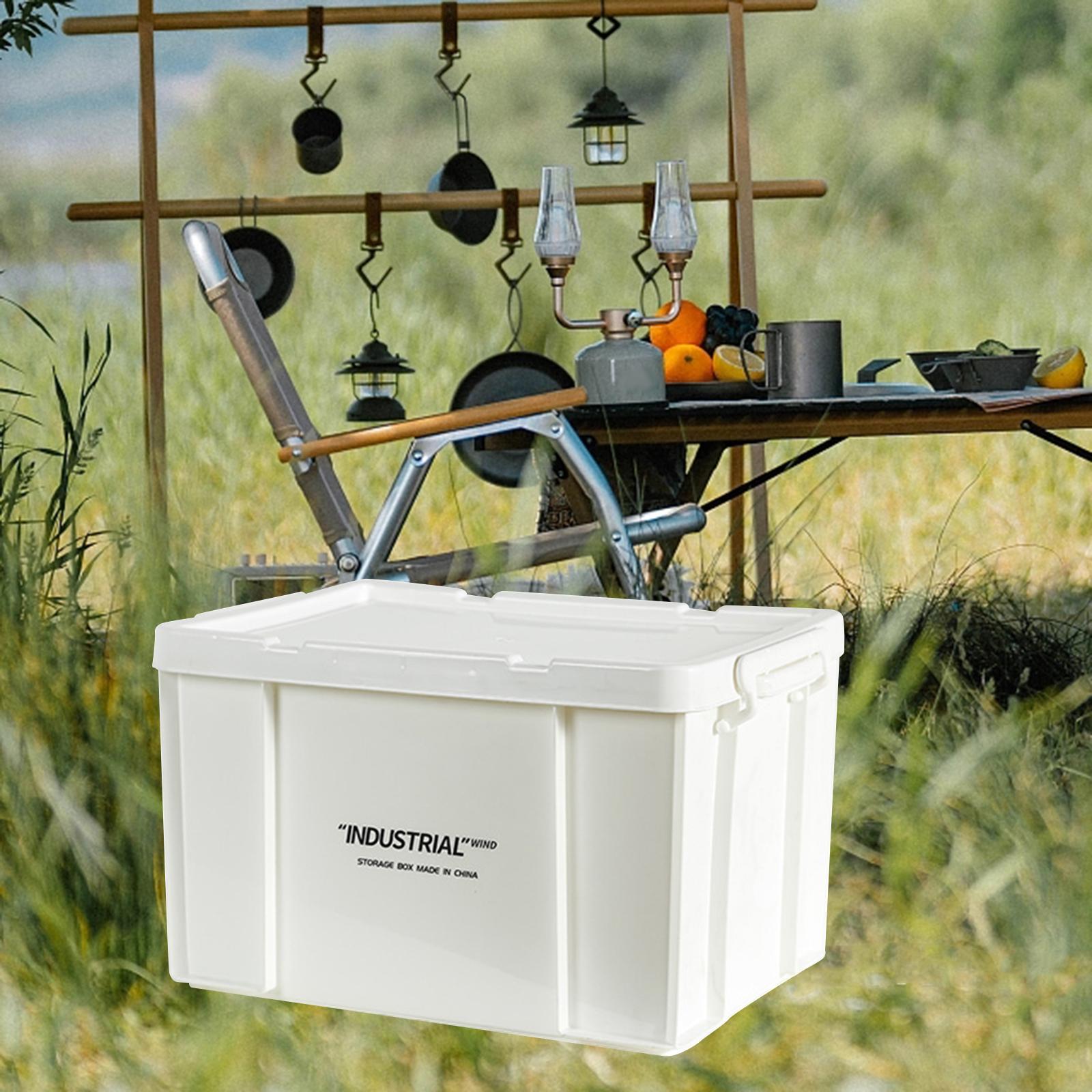 Camping Storage Box Organizer Multipurpose Durable Space Saving with Lid Storage Container Storage Bin for Fishing Home Closet Garage Hiking