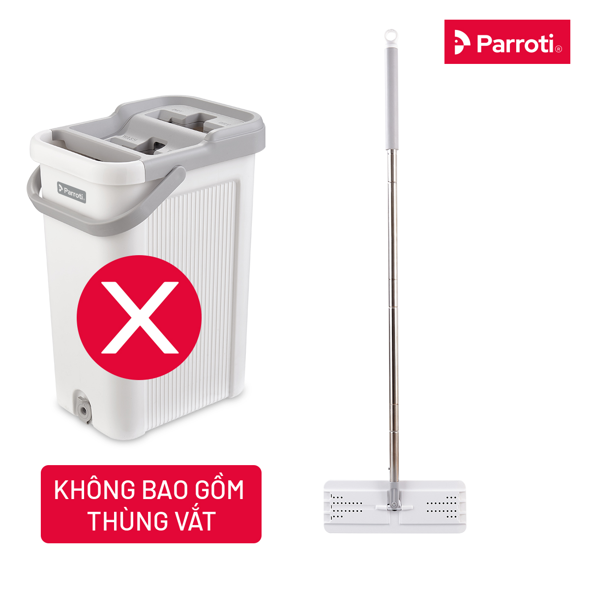 Cây lau nhà thay thế bộ lau nhà PX01 (Không bao gồm thùng vắt) - Parroti MOP-PX01