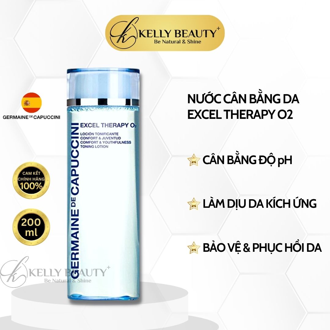 Lotion Oxy Cân Bằng Độ pH và Thanh Lọc Da Germaine ET O2 Comfort &amp; Youthfulness Toning Lotion | Kelly Beauty