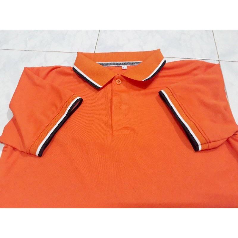Áo Thun Cổ Bẻ Cá Sấu Mè Màu Cam Nam và Nữ