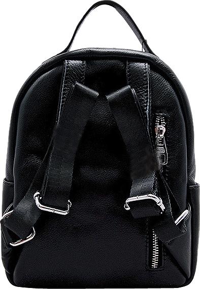 Balo nữ thời trang ELMI da bò thật cao cấp màu đen ET779. KT: 25x21x12cm