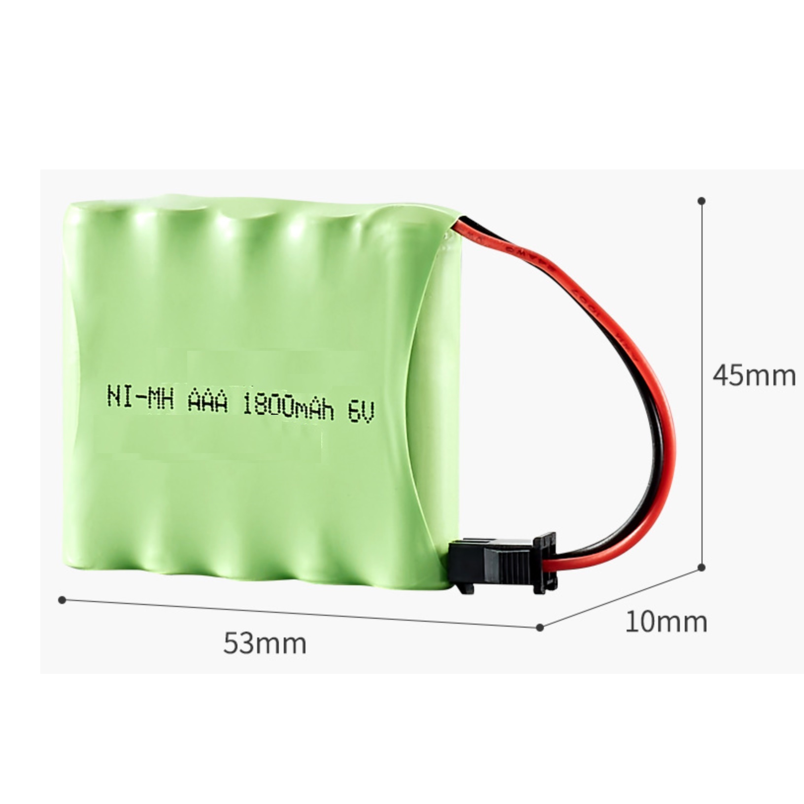 Pin sạc AAA 6V dung lượng cao 1800mAh chân cắm SM càng cua đen