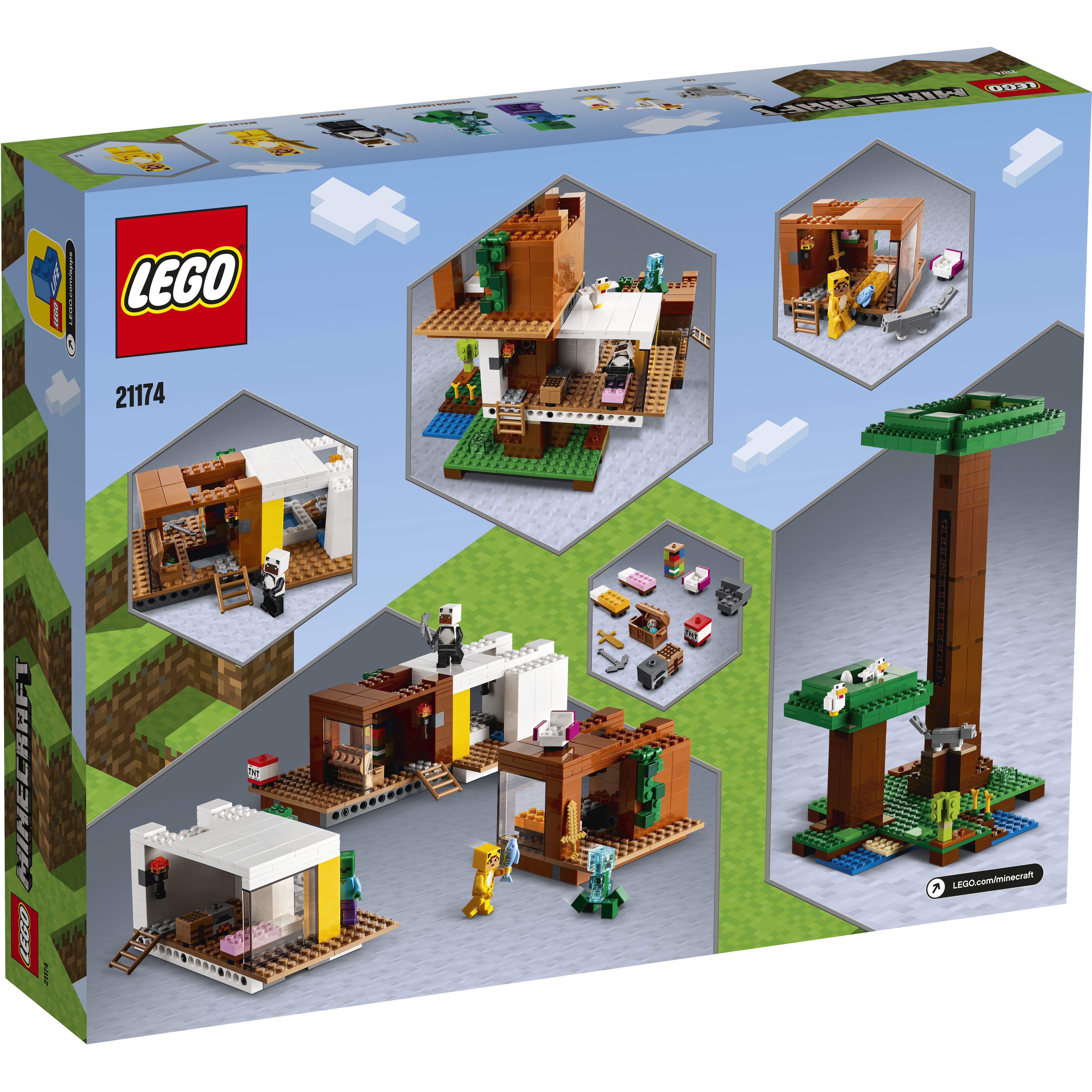 LEGO Minecraft 21174 Nhà Cây Hiện Đại (909 chi tiết)