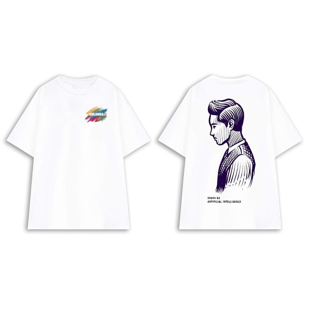 Áo thun UNISEX locobrand form rộng TRẮNG BASIC