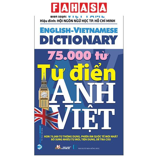 Sách - Từ Điển Anh-Việt 75.000 Từ (Tái Bản 2025) - ảnh 2