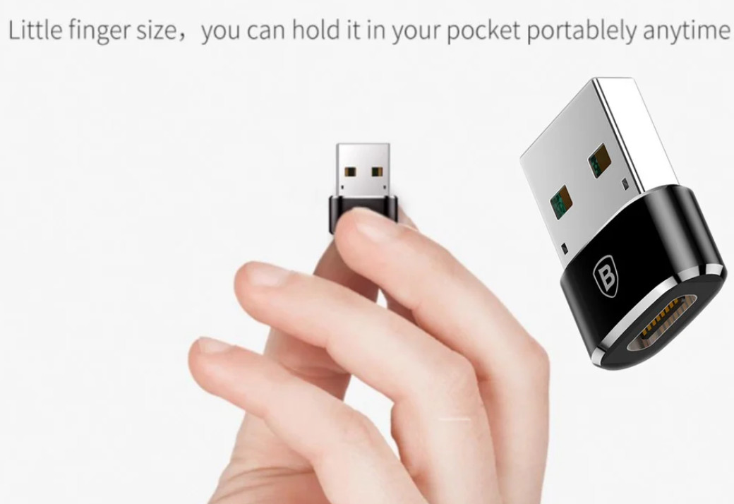 Baseus LV119-A01 Đầu Chuyển USB Type A Sang USB Type C Tốc Độ Cao Baseus | Chính hãng Baseus