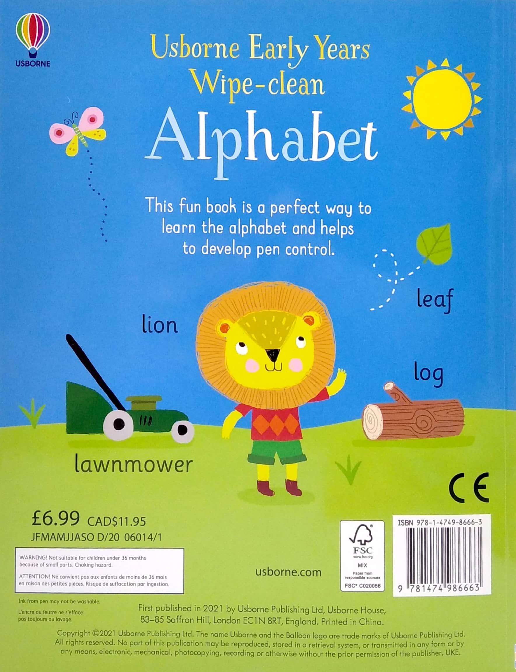 Usborne Early Years Wipe-Clean: Alphabet