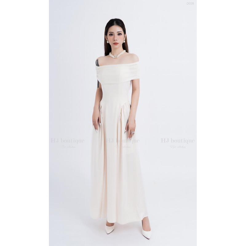 Đầm trễ vai hàn quốc -D28