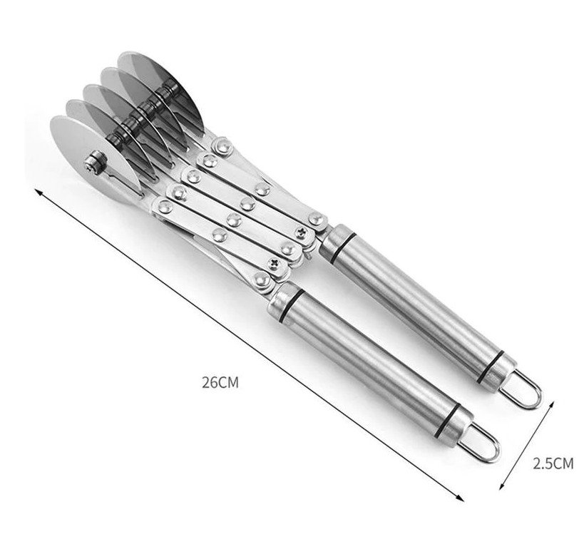 Dao Inox 5 Bánh Răng Cắt Bánh Giò Chéo Quẩy, Pizza