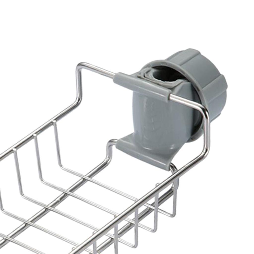 Faucet Shelf Bathroom Soap Scrubber Sponge Holder Storage Organizer Rack