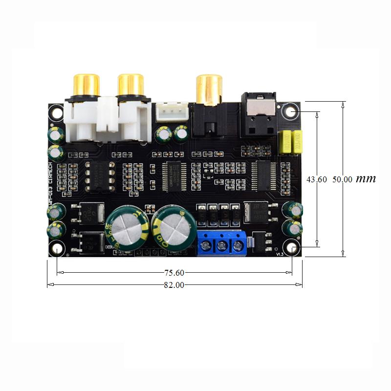 DLHiFi Quang Đồng Trục Bộ Giải Mã Âm Thanh CS8416 CS4398 24BIT192KHz SPDIF Quang Đắc Bộ Giải Mã Cho Bộ Khuếch Đại HiFi