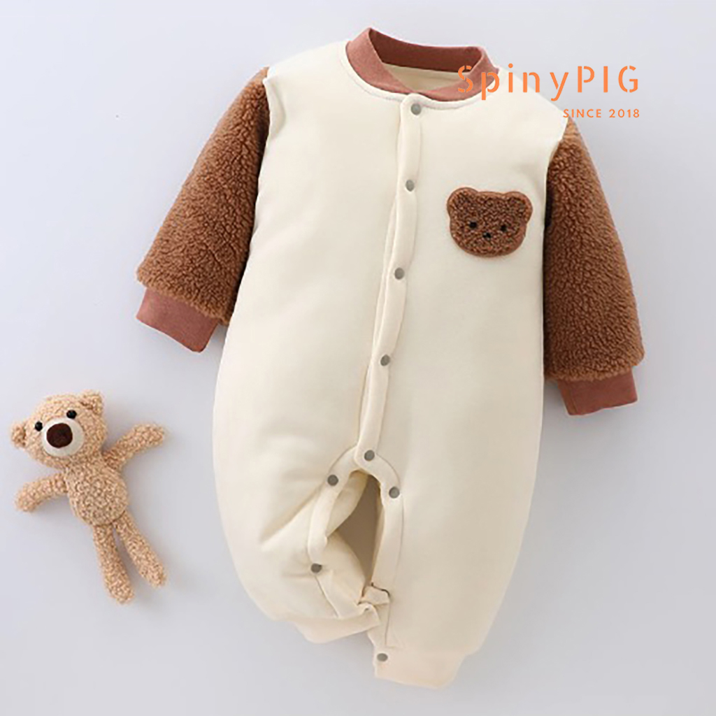 Bộ body cho bé sơ sinh 0-2 tuổi cotton trần bông cực dày ấm và mềm mại cho bé trai bé gái mùa đông