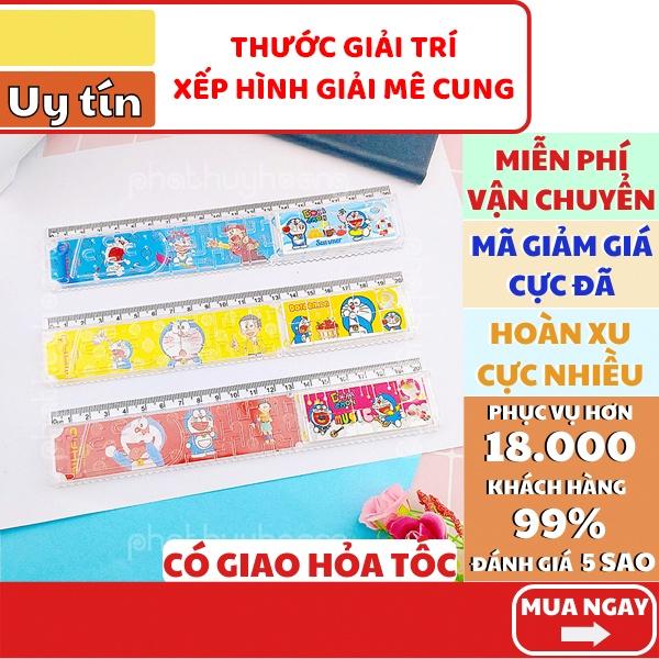 Thước trò chơi bắn bi và xếp hình vui nhộn dài 20cm