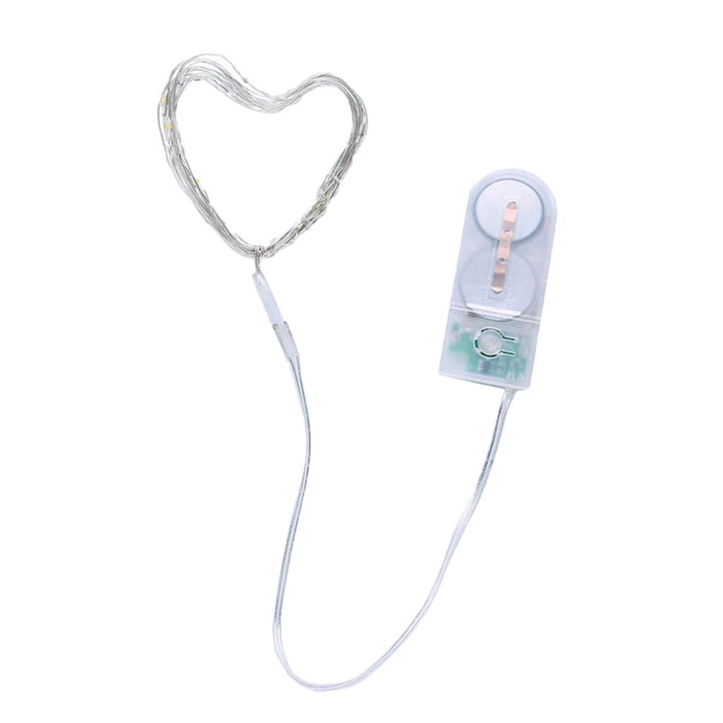 2X Multi-function Button Battery Copper Wire Lamp Festival Wedding Warm White