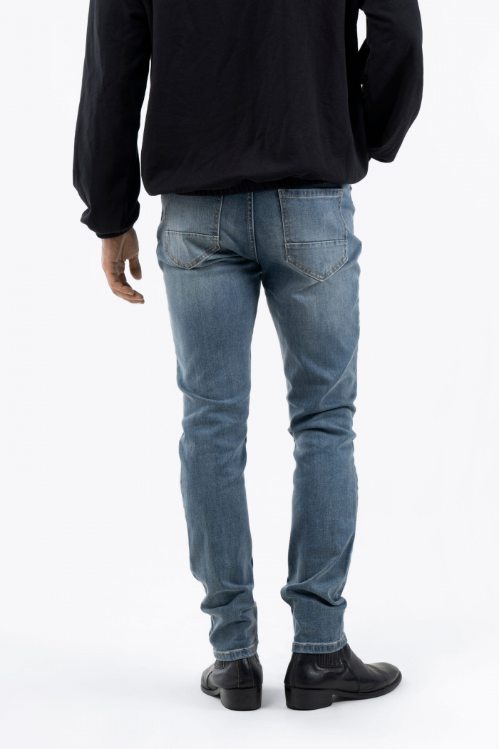 Quần Jean Nam ROUTINE wash Rách Form Slim - 10F22DPA013 | LASTORE MENSWEAR
