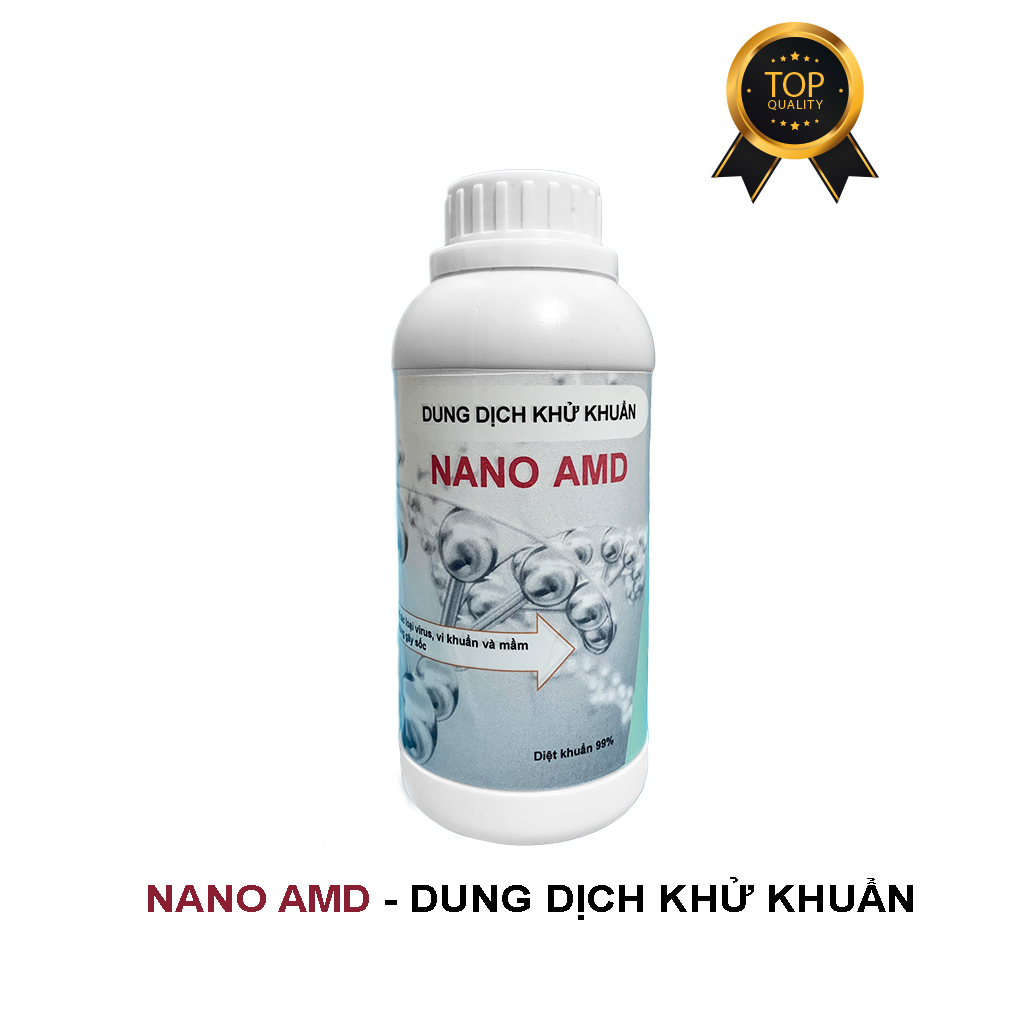 Dung dịch khử trùng, khử mùi Nano Bạc 500ppm - Nano AMD chai 500ml