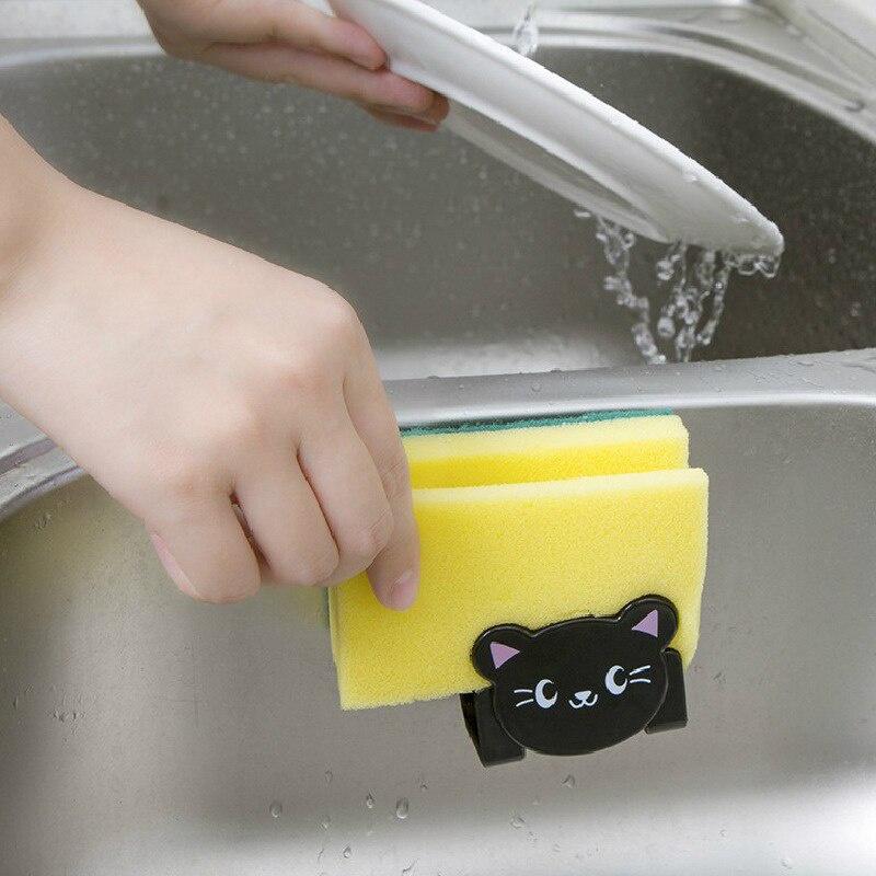 Kitchen Sponges Holder Suction Cup Sink Sponges Drain Drying Rack Storage Holder Bathroom Sundries Shelf Wall-mounted