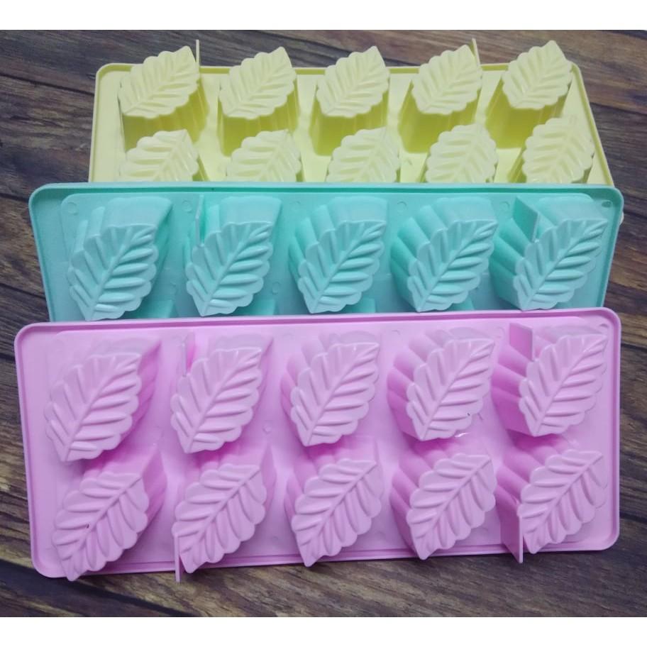 COMBO 5 KHAY LÀM ĐÁ, THẠCH RAU CÂU HÌNH CHIẾC LÁ