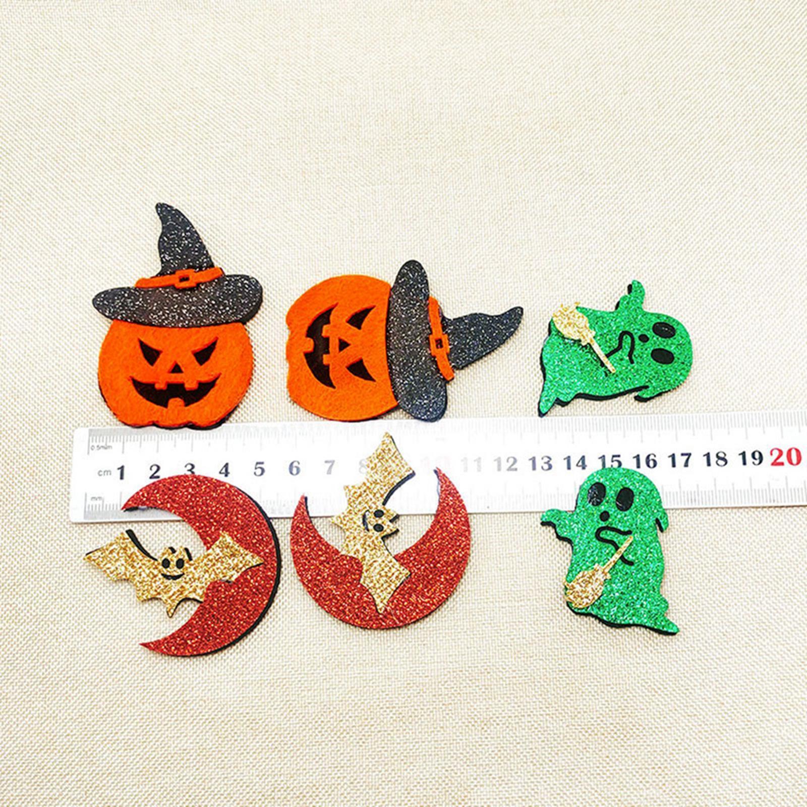 12 Pieces Colorful Halloween Sequins Accessories Flatback Birthday Assorted