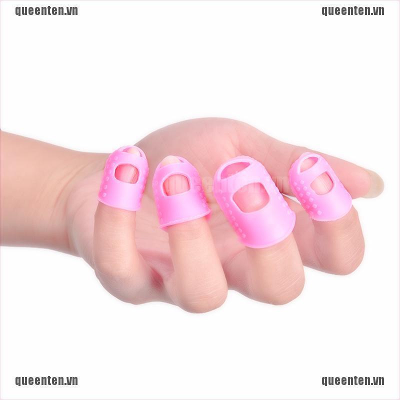 4Pcs Guitar Fingertip Protectors Finger Guards for Guitar Ukulele Accessories QUVN