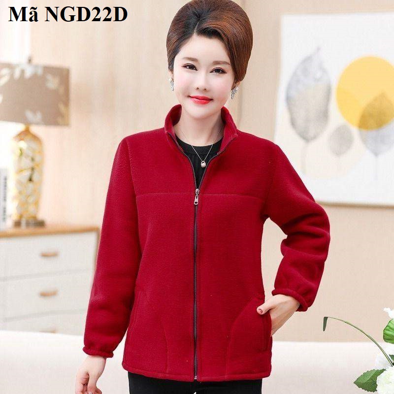 Áo Khoác Nỉ lót Lông Cho Người Trung Niên, người lớn tuổi NGD22D NGD22T NGD22X