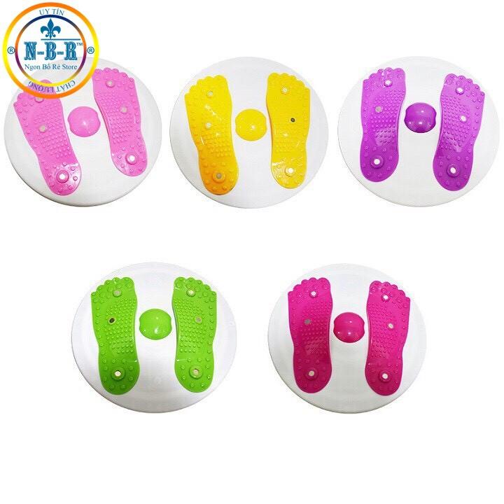 Đĩa xoay eo tập thể dục 360 độ bàn xoay tập cơ bụng cho eo thon tại nhà và phòng gym có hạt massage bàn chân cực tốt