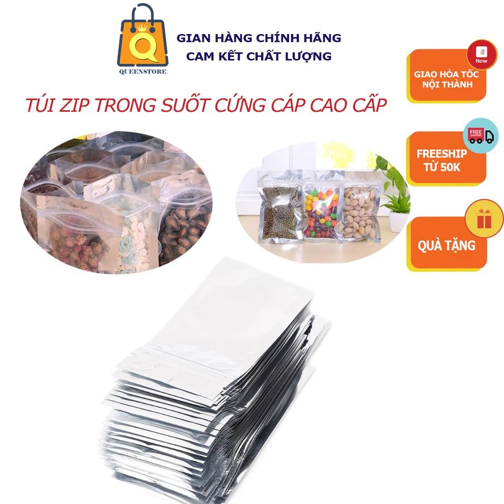 Túi Zip Trong Suốt 7x13cm Hàng Cao Cấp Đựng Hạt, Kẹo, Phụ Kiện Hay Linh Kiện Điện Tử - QueenStore