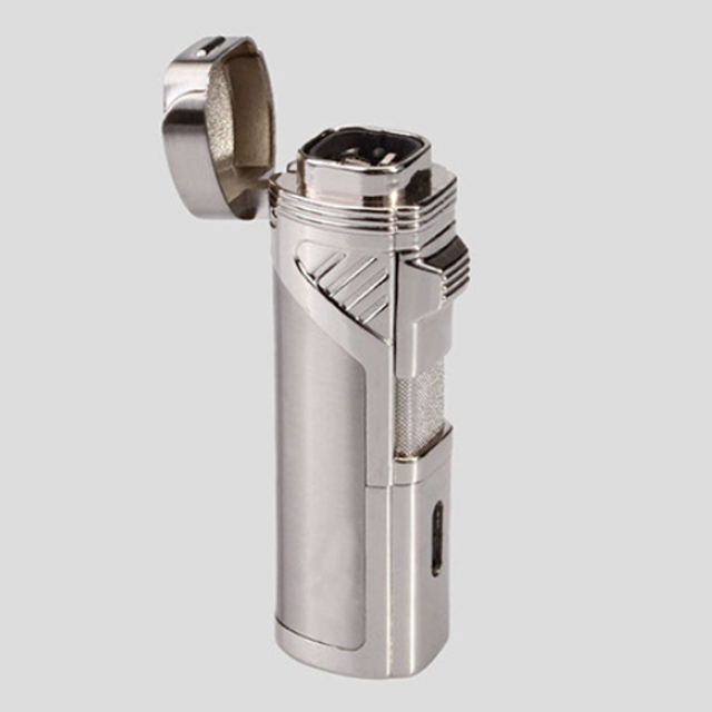 Vỏ Hột Quẹt Bật Lửa khò 4 tia Cực Mạnh Lubinski SK8 kiêm đục, hiển thị mức nhiên liệu, đẹp độc lạ - dùng gas cao cấp