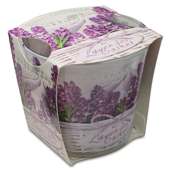 Ly nến thơm Bartek Candles BAT8042 Lavender Basket 115g (Hương oải hương)