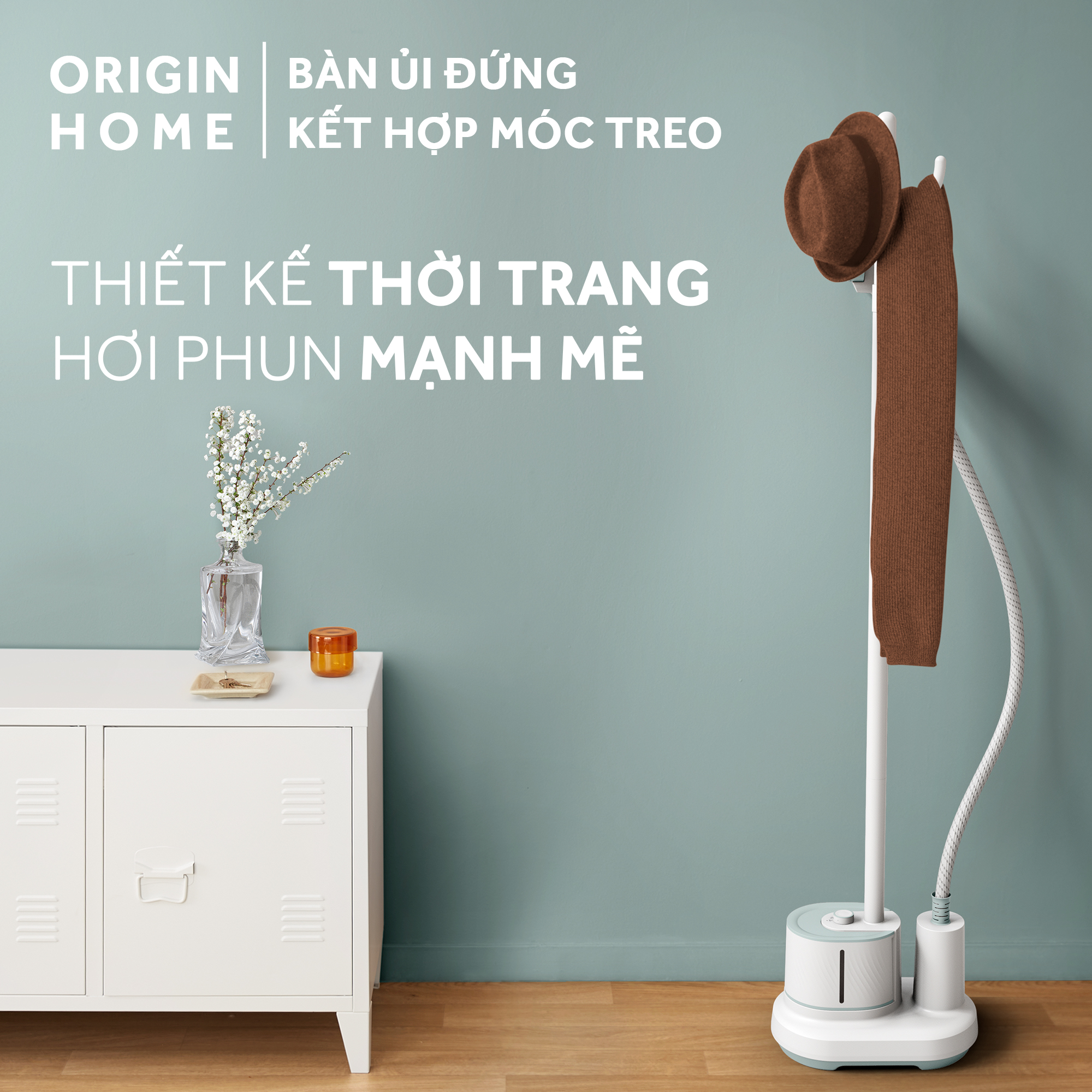 [SẢN PHẨM MỚI] Bàn ủi đứng kết hợp móc treo Tefal Origin Home - Hàng chính hãng