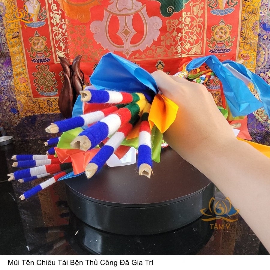 Mũi tên chiêu tài may mắn hàng thủ công xuất xứ từ tu viện Tây Tạng, vật phẩm pháp bảo kim cương thừa, mật tông Tâm Ý
