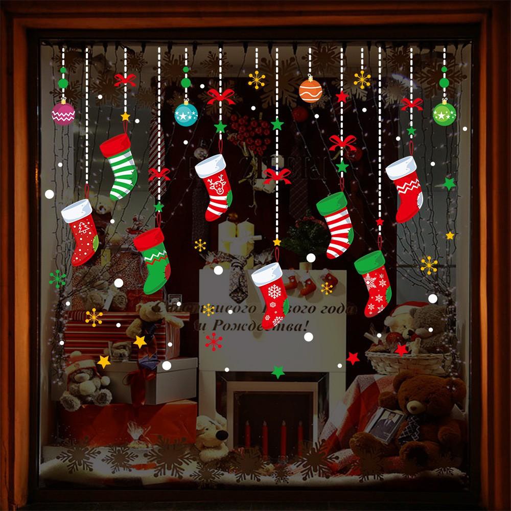 Decal dây thả chiếc tất noel