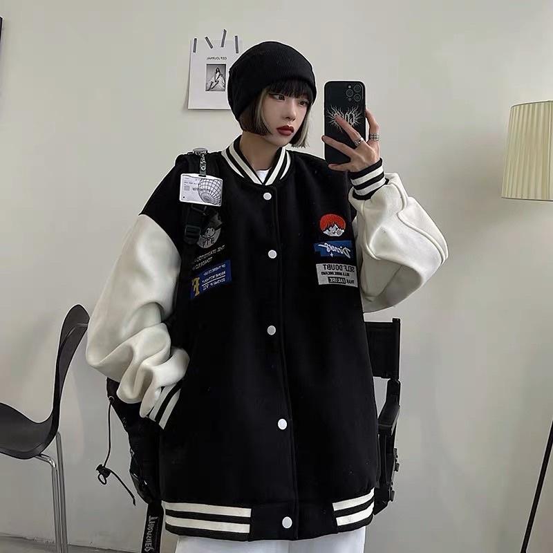 Áo khoác bomber thêu hình unisex cho cả nam & nữ