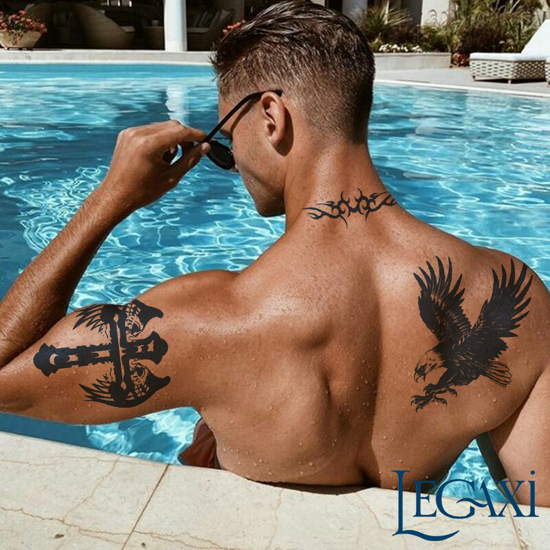 Hình Xăm Miếng Dán Xăm Tattoo giả 15 Ngày Không Trôi Chống Thấm Nước Tạm Thời Hoa Lá Legaxi