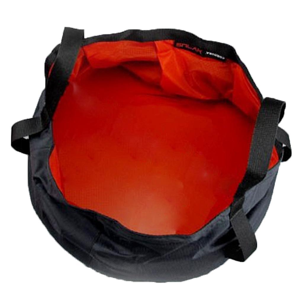 Outdoor Foldable Basin Travel Hiking Camping Picnic Water Bucket Red