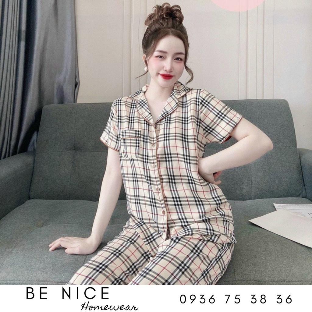 Set pijama dài mặc nhà chất đũi, Be Nice Homewear