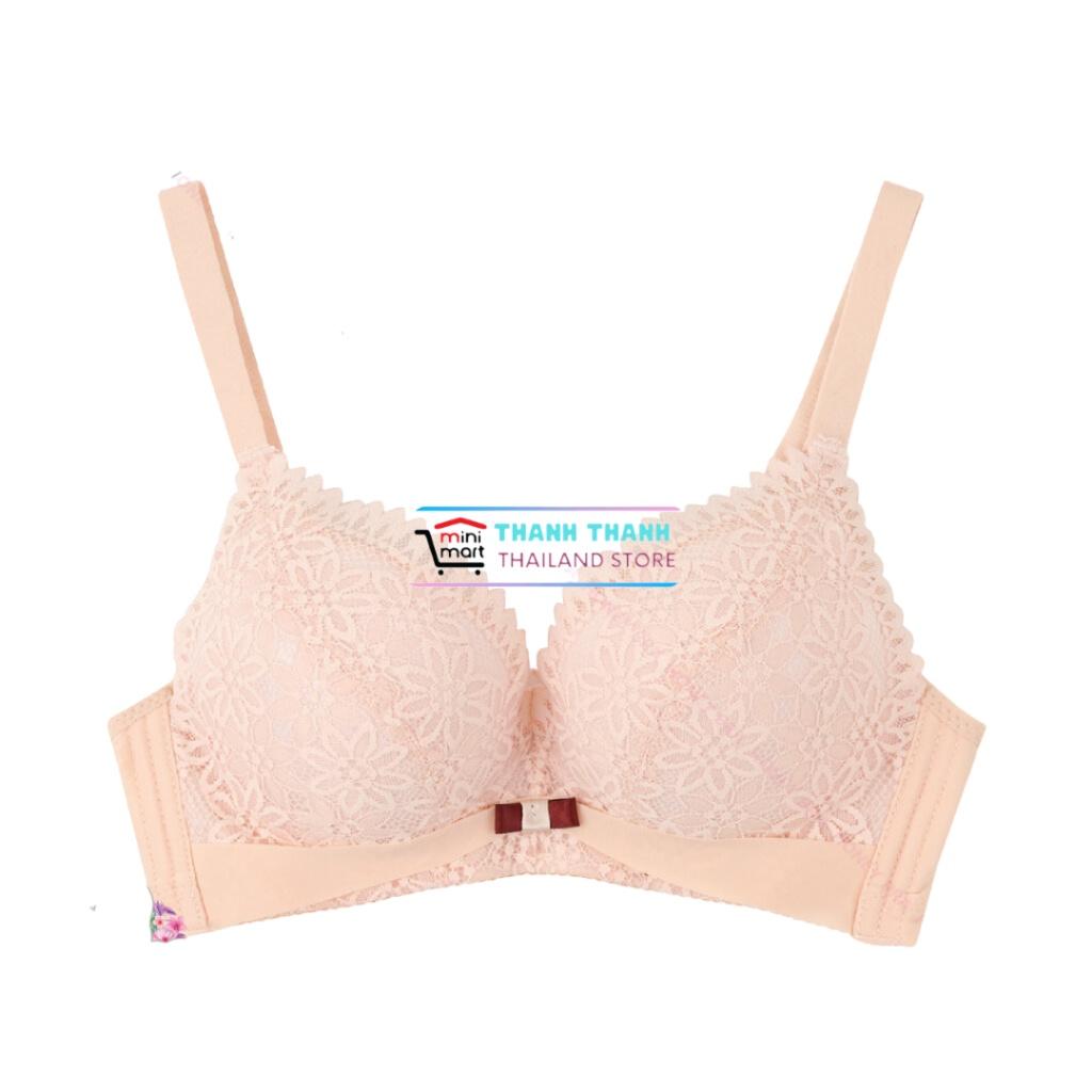Áo lót không gọng, cup B, Anny T10 , Áo ngực cao cấp đệm dày, ren mềm mại - Đen
