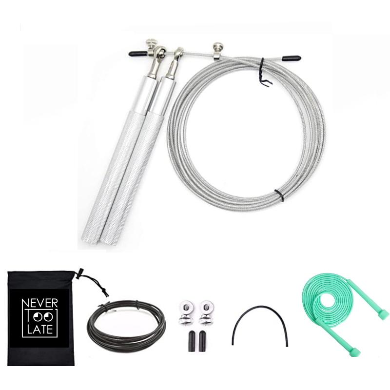6 Trong 1 2.5Mm Thép Không Gỉ Dây Tốc Độ Nhảy Dây Nhảy 120G Nhiều Màu Với Chống Đeo Ống Và sạc Dự Phòng Dây