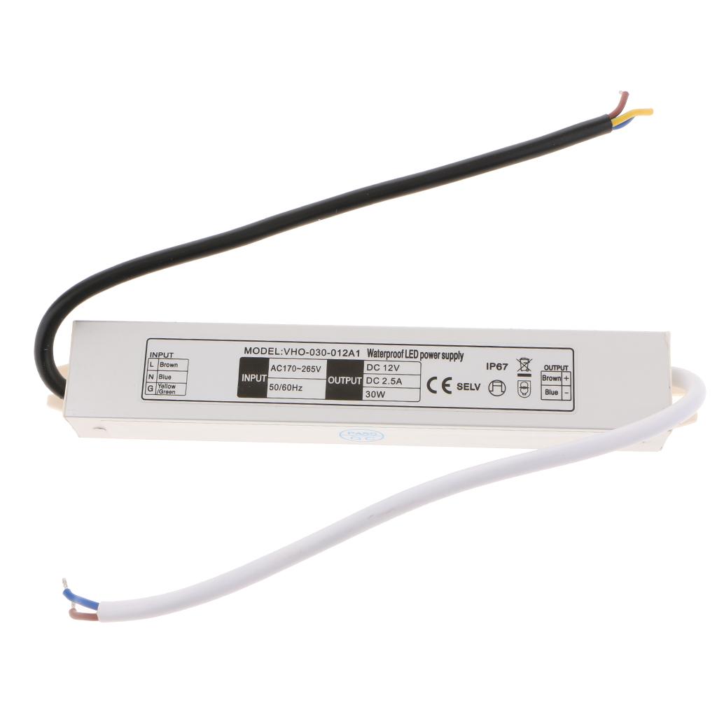 Led Ngoài Trời Máy Biến Áp, 30W Driver 12V DC Đầu Ra, IP67 Cấp Nguồn Đèn Led