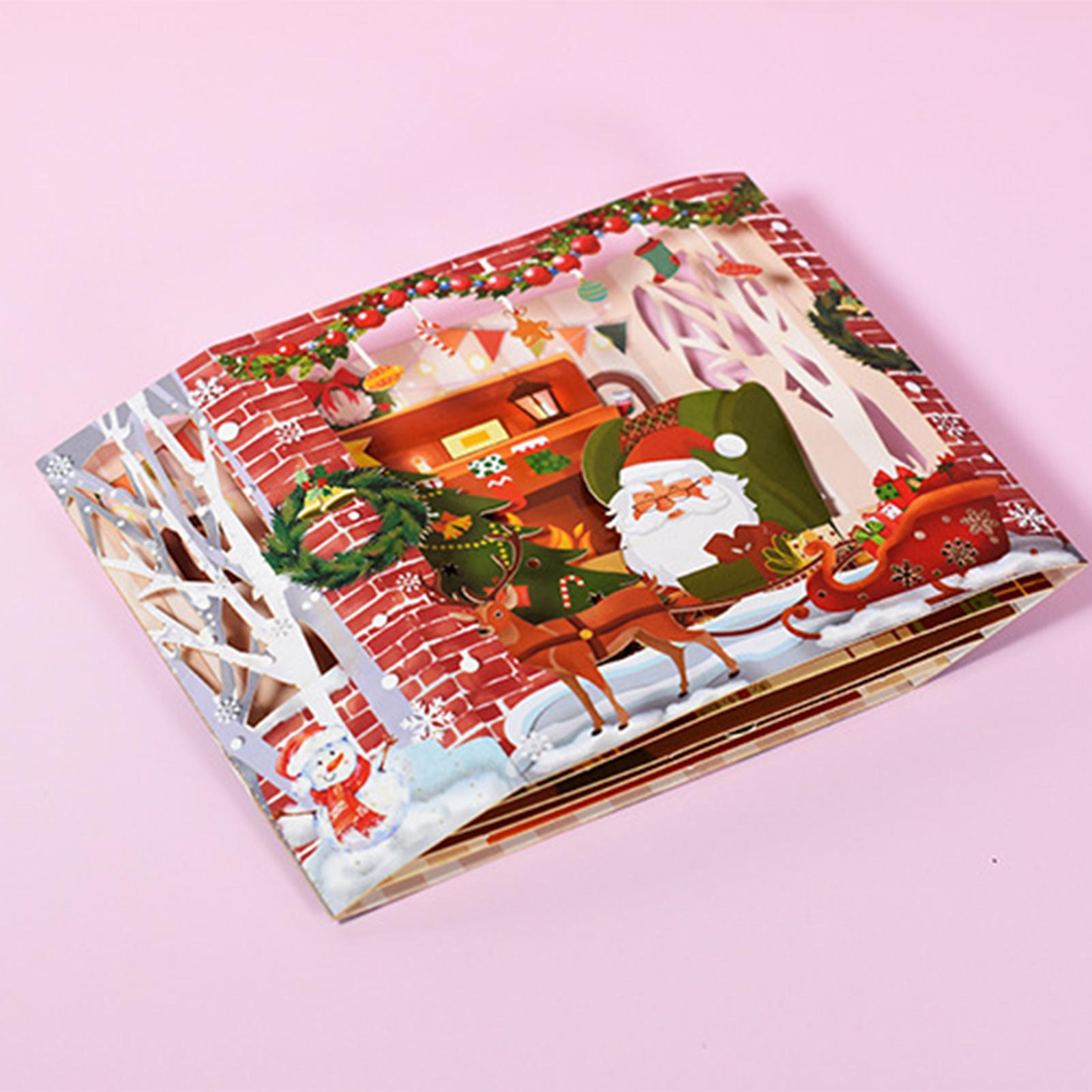 Thiệp Giáng Sinh 3D Pop Up Kèm Phong Bì