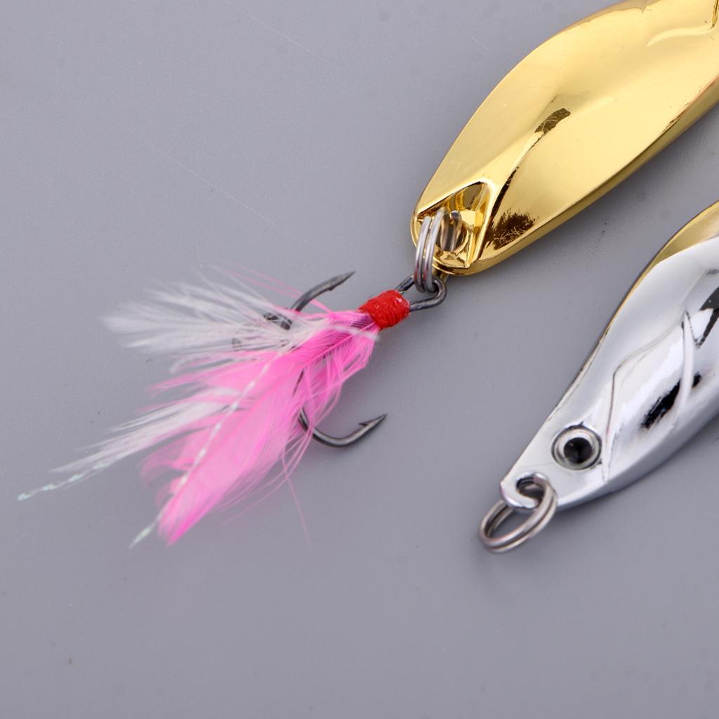 Metal Spoons Fishing Sequins Baits Bionic Hard Hook